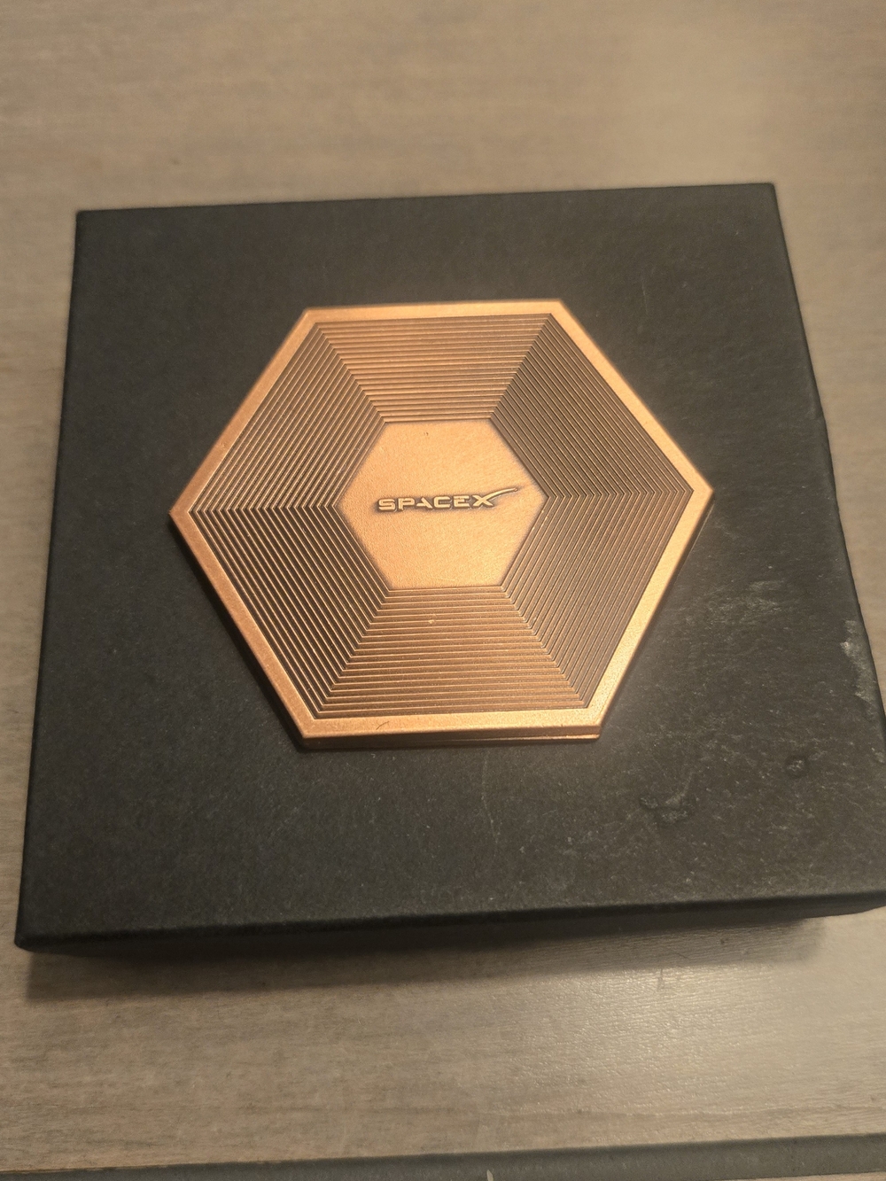 Commemorative Hexagonal Token in Copper - Unbranded
